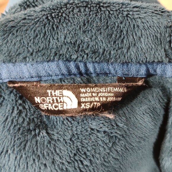 The North Face teal peacock blue full zip plush fleece Windwall jacket ladies XS - Picture 10 of 10